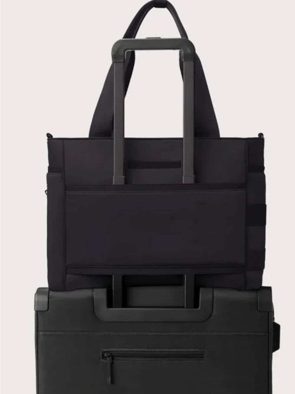 Wade Dagne Dover Black Diaper Tote with Crossbody Strap